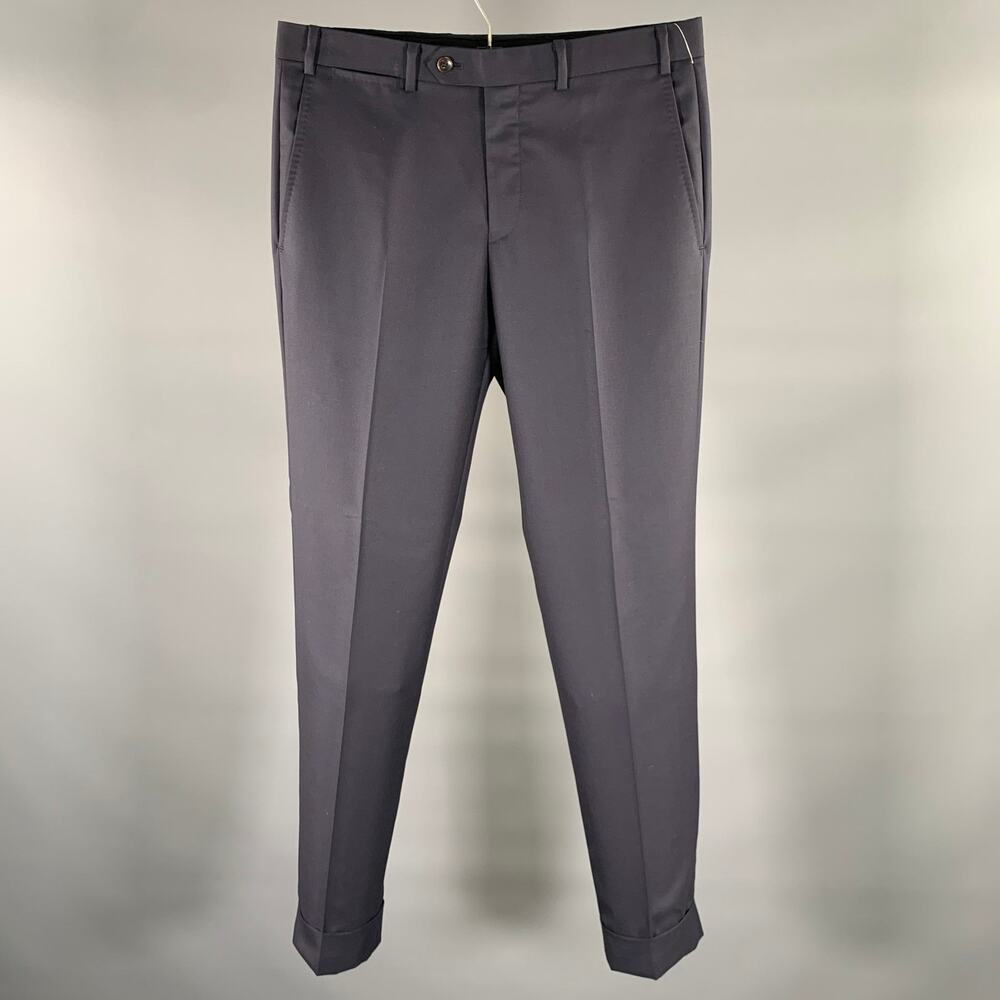 ATELIER MUNRO Size 32 Navy Wool Slim Fit Dress Pants